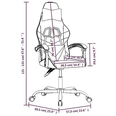 Gamestoel kunstleer zwart en grijs