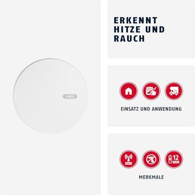 Abus rook en hittemelder RWM450 draadloos koppelbaar - thumbnail