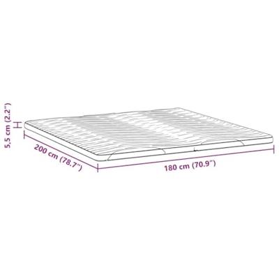 Matraspads Wit 180 x 200 cm Niet-plakkende polyester