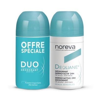 Noreva Deoliane Dermo-Active Deodorant Roll-On 24H DUO 2x 50ml Noreva Deoliane Dermo-Active Deodorant Roll-On 24H DUO 2x 50ml