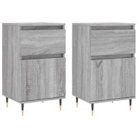 Dressoirs 2 st 40x35x70 cm bewerkt hout grijs sonoma - thumbnail