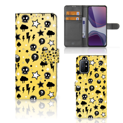 Telefoonhoesje met Naam OnePlus 8T Punk Geel Telefoonhoesje met Naam OnePlus 8T Punk Geel