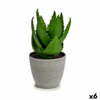 Decoratieve plant Aloë Vera 15 x 23,5 x 15 cm Grijs Groen Plastic (6 Stuks) - thumbnail