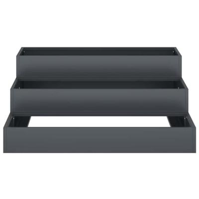 Tuin Bloempot Antraciet 90 x 90 x 35 cm Staal