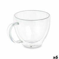 Theeglas en koffieglas Vivalto Transparant Borosilicaatglas 140 ml (6 Stuks) - thumbnail