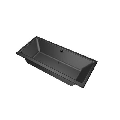 Xenz Kristal Ligbad - 180x80x48 - afvoer Midden - acryl - ebony 6986-29