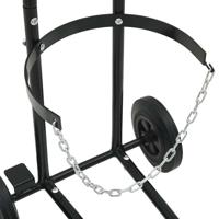 Handtrolley Zwart en Rood 49 x 49 x 101 cm Staal - thumbnail