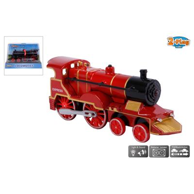 2-Play die-cast locomotief met licht en geluid, 14cm 2-Play die-cast locomotief met licht en geluid, 14cm