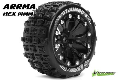 Louise ST-JUMBO Soft Banden - 2.8" Velgen Zwart - Hex 14mm (electro 4WD: FR/RR)