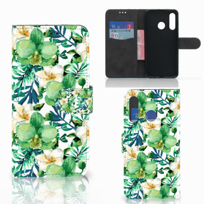 Huawei P30 Lite (2020) Hoesje Orchidee Groen Huawei P30 Lite (2020) Hoesje Orchidee Groen