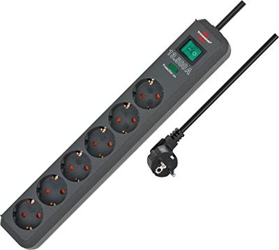 Brennenstuhl BN-1159710 Overspanningsbeveiligde Stekkerdoos Eco-line 6-wegs1.50 M