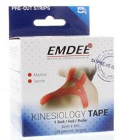 Emdee Kinesiologie Tape Kinesio Tape 20 Pre-Cut Strips Bandage Art.57813 5cmx5m 1Stuks - thumbnail