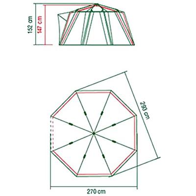 Coleman octago tent (donkerblauw)