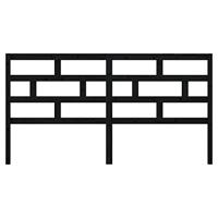 Hoofdbord 186x4x100 cm massief grenenhout zwart - thumbnail