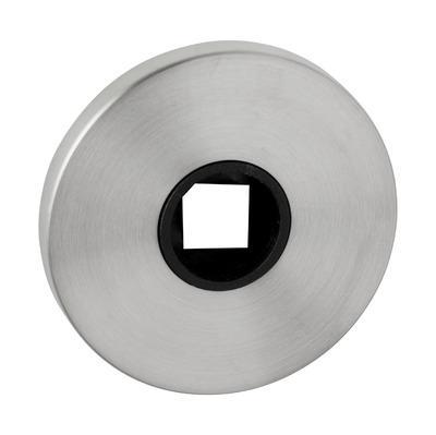 Paar ronde krukrozetten ZN Ø52x5mm rvs mat