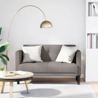 Loveseat Bank Taupe 111 cm Stof - thumbnail