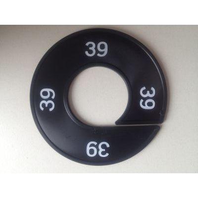 Maatring 9cm zwart/wit 39