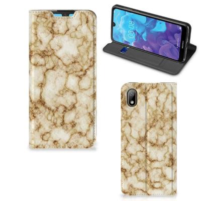 Huawei Y5 (2019) | Standcase | Marmer Goud Huawei Y5 (2019) | Standcase | Marmer Goud