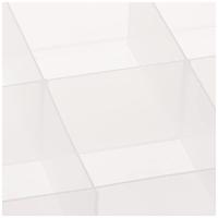 Really Useful Box, office divider met 6 vakjes, transparant - thumbnail