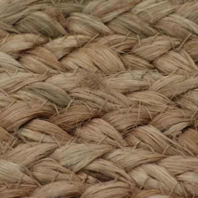 VidaXL Tapijt rond 120 cm gevlochten jute