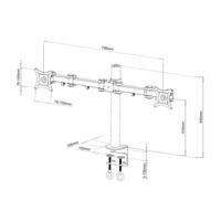 Techly ICA-LCD 482-D 31 Zwart flat panel bureau steun - thumbnail