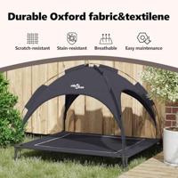 VidaXL Hondenbed zwart 104 x 86 x 84,5 cm staal - thumbnail