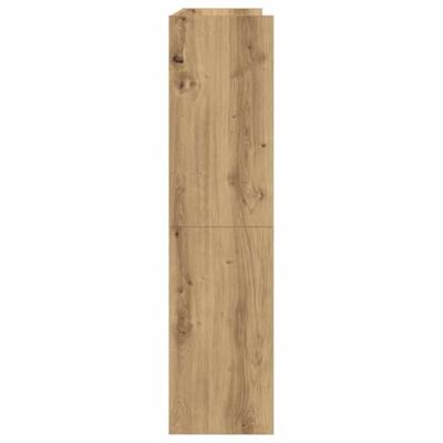 Schoenenrek 80x25x100 cm bewerkt hout artisanaal eikenkleur