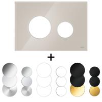 Drukplaat Front En Toetsen TECE Loop Voor WC-Bediening Glas Lichtbeige - thumbnail