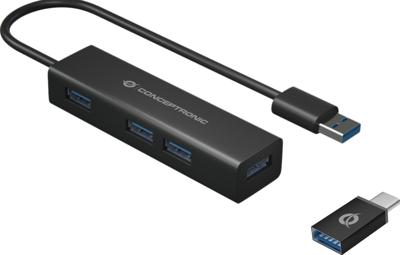 Conceptronic HUBBIES06B interface hub USB 3.2 Gen 1 (3.1 Gen 1) Type-A 5000 Mbit/s Zwart Conceptronic HUBBIES06B interface hub USB 3.2 Gen 1 (3.1 Gen 1) Type-A 5000 Mbit/s Zwart