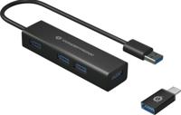 Conceptronic HUBBIES06B interface hub USB 3.2 Gen 1 (3.1 Gen 1) Type-A 5000 Mbit/s Zwart - thumbnail