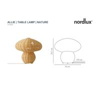 Nordlux Rotan tafellampAllie Ø 30cm - 2412765060 - thumbnail
