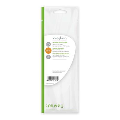 Nedis CCGP73520VA015 Interne Voedingskabel Molex Male - 2x Sata 15-pins Female 0,15 M Diverse - thumbnail