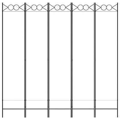 Kamerscherm met 5 panelen 200x200 cm stof wit Kamerscherm met 5 panelen 200x200 cm stof wit