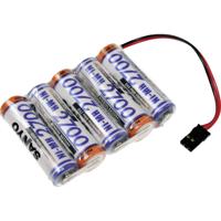 Panasonic Reihe 1x5 Graupner Accupack Aantal cellen: 5 Batterijgrootte: AA (penlite) Kabel, Stekker NiMH 6 V 2700 mAh - thumbnail