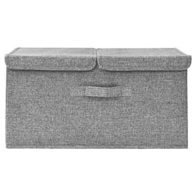 VidaXL Opbergbox 50x30x25 cm stof grijs VidaXL Opbergbox 50x30x25 cm stof grijs