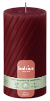 Bolsius Rustiek Twisted Ribbed Stompkaars Red Velvet - thumbnail