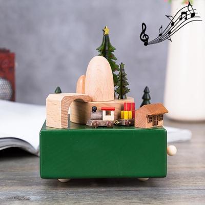 Kerstboom vorm Home decor originaliteit houten muzikale dozen