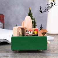 Kerstboom vorm Home decor originaliteit houten muzikale dozen - thumbnail