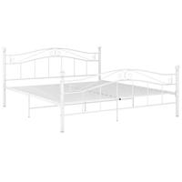 Bedframe metaal wit 140x200 cm - thumbnail