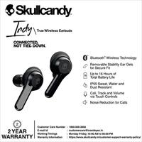 Skullcandy Indy Echte draadloze oordopjes met Bluetooth-microfoon, IP55 zweet-, water- en stofbestendigheid, 16-uurs batterijduur - Zwart - thumbnail