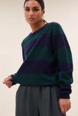 By-Bar gwen big stripe pullover | dark green