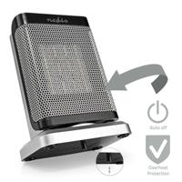 Keramische PTC-Ventilatorkachel | 1000 / 1500 W | 2 Verwarmingsmodi | Instelbare thermostaat | Draait automatisch | Oververhittingsbeveiliging | Omvalpreventie - thumbnail