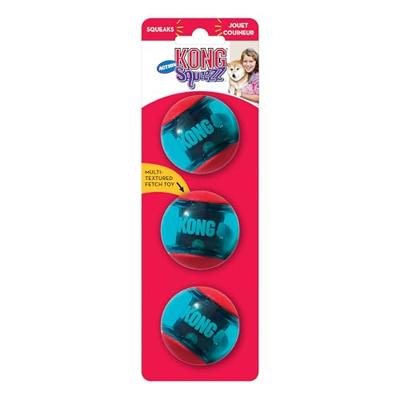 Kong Squeezz Action hondenspeeltje klein - 3 stuks Per set