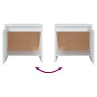 Nachtkastjes 2 st 45x34x44,5 cm bewerkt hout wit - thumbnail