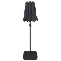 Parasol dubbel dak met LED's 316x240 cm antracietkleurig - thumbnail