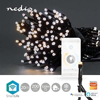 SmartLife Decoratieve LED | Wi-Fi | Warm tot koel wit | 200 LED&apos;s | 20.0 m | Android / IOS