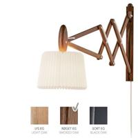 LE KLINT Sax 233-120S Wandlamp - Gerookt eiken met standaard kap - Wit - thumbnail