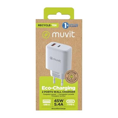 Oplader Muvit for Change MCD356 Wit 18 W 45 W Oplader Muvit for Change MCD356 Wit 18 W 45 W