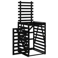 Containerberging 84x90x128,5 cm massief grenenhout zwart - thumbnail