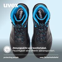 uvex 2 xenova® 9556242 Hoge veiligheidsschoenen ESD S3 Schoenmaat (EU): 42 Zwart, Blauw 1 paar - thumbnail
